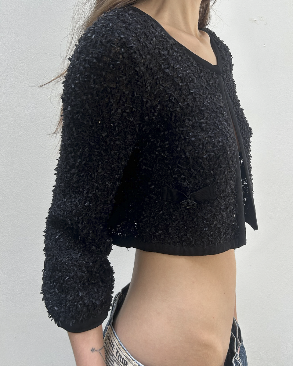 Courrèges Cropped Bouclé Jacket