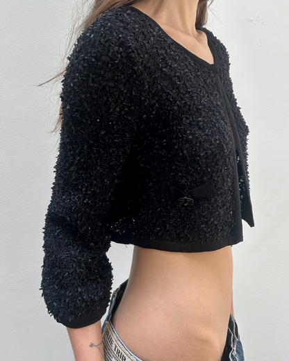Courrèges Cropped Bouclé Jacket
