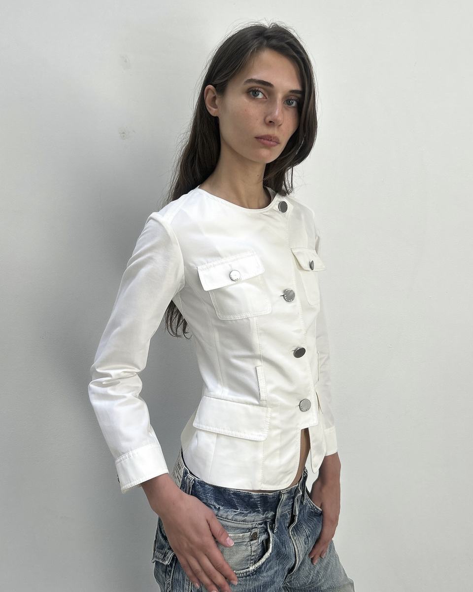 Celine by Michael Kors Silk-Cotton Jacket