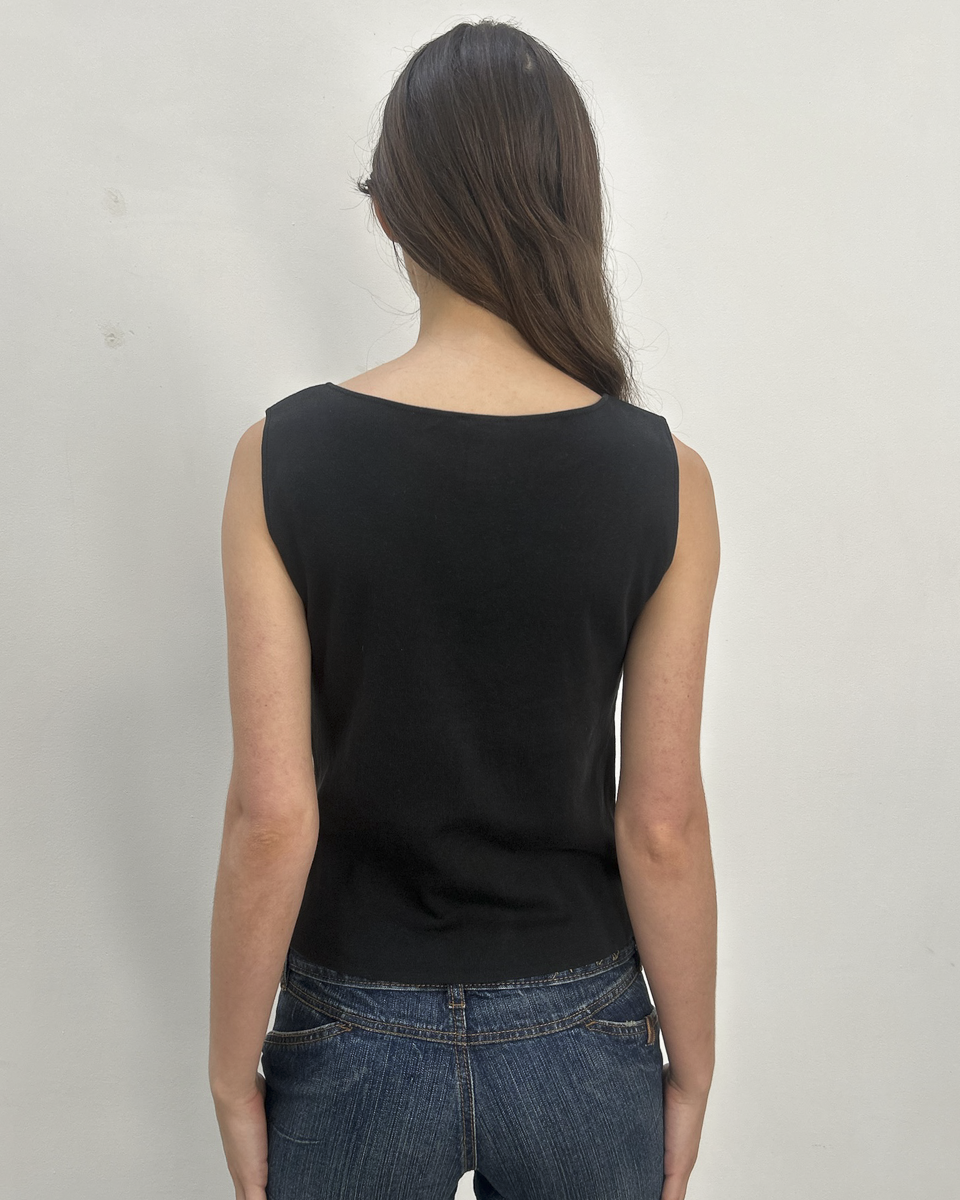 Chanel SS2002 Ribbed Knit Tank Top