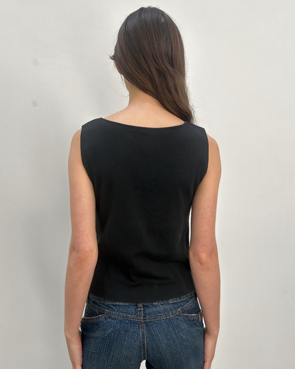 Chanel SS2002 Ribbed Knit Tank Top