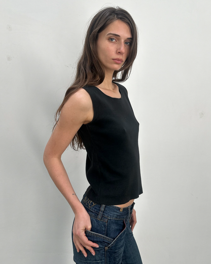 Chanel SS2002 Ribbed Knit Tank Top