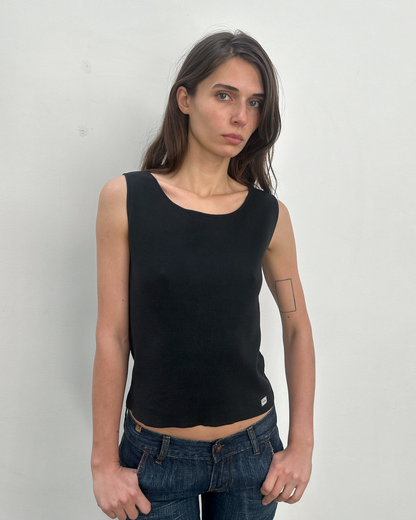 Chanel SS2002 Ribbed Knit Tank Top