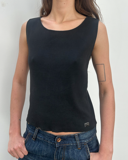 Chanel SS2002 Ribbed Knit Tank Top
