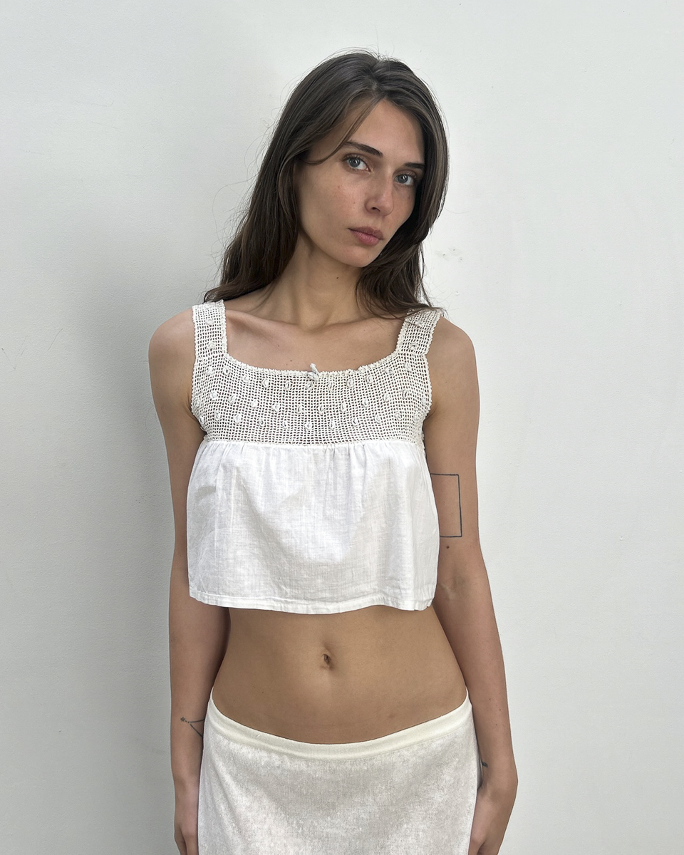 Vintage Crochet Crop Top