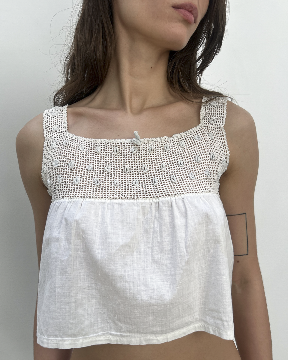 Vintage Crochet Crop Top