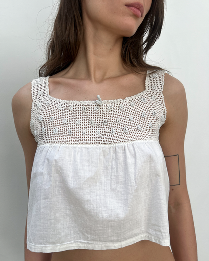 Vintage Crochet Crop Top
