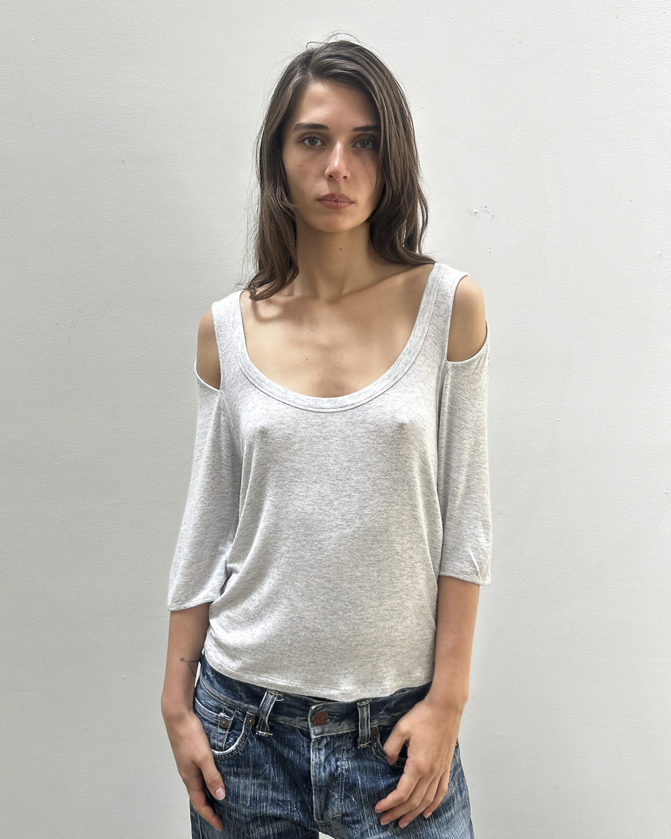 MM6 Maison Margiela Split-Sleeve Top