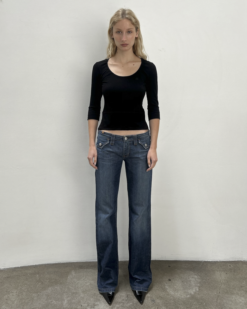 Notify Low-Rise Flap Pocket Denim