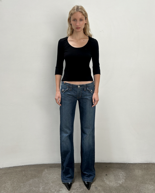 Notify Low-Rise Flap Pocket Denim