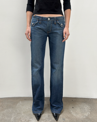 Notify Low-Rise Flap Pocket Denim