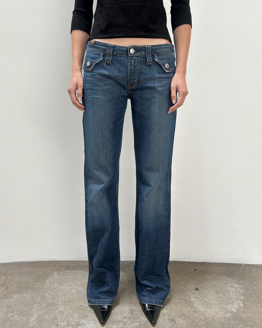 Notify Low-Rise Flap Pocket Denim