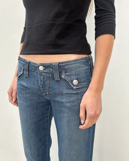 Notify Low-Rise Flap Pocket Denim
