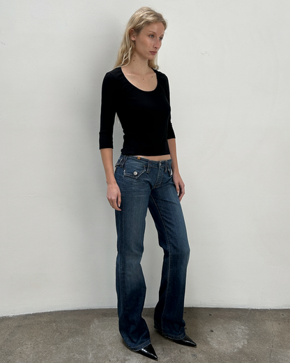 Notify Low-Rise Flap Pocket Denim