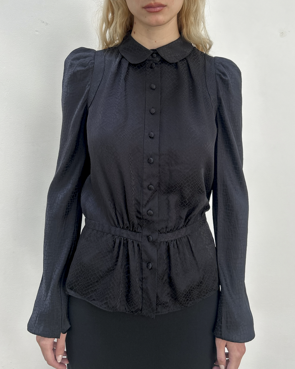 Balenciaga by Nicolas Ghesquière 2009 Silk Blouse