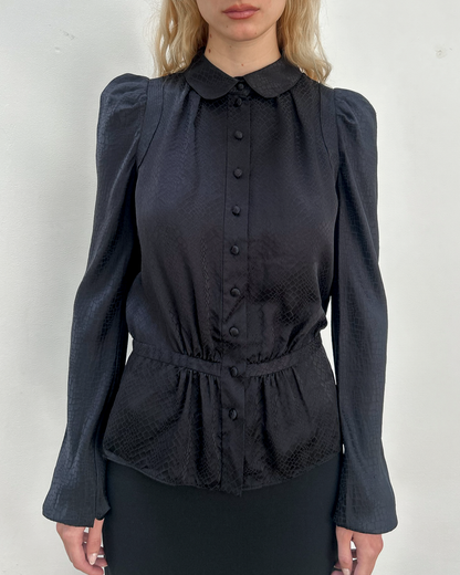 Balenciaga by Nicolas Ghesquière 2009 Silk Blouse