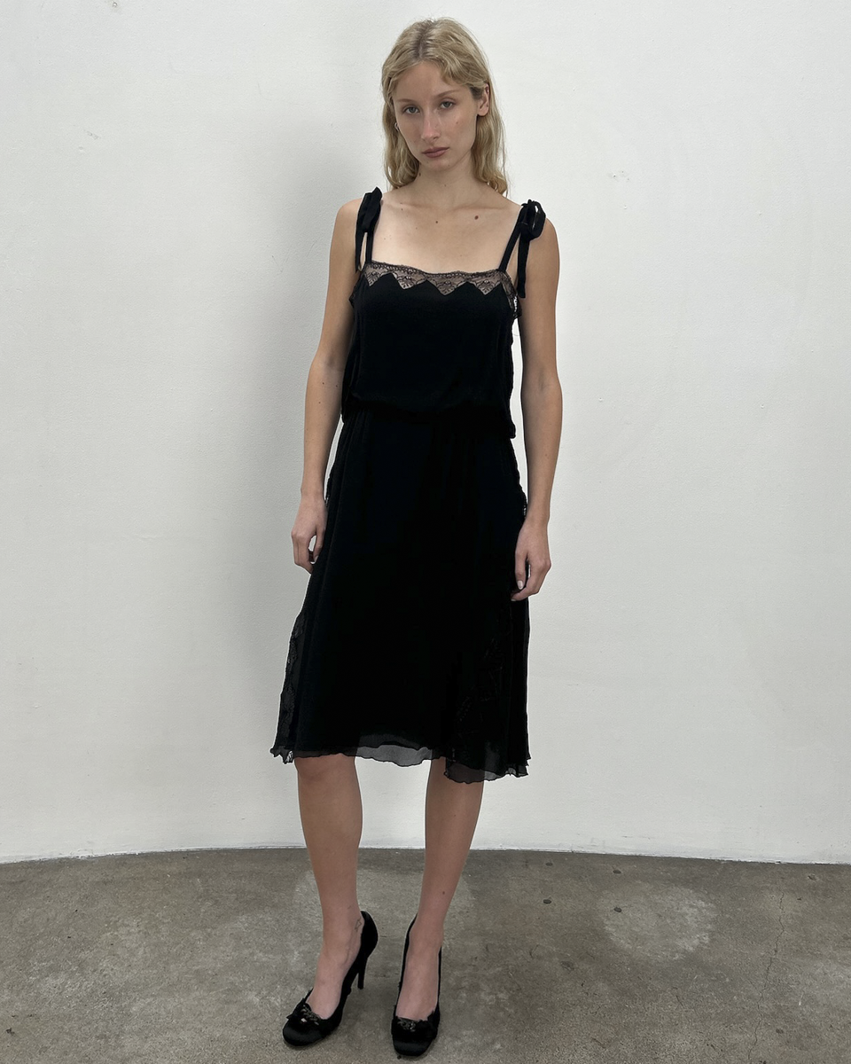Blumarine by Anna Molinari Silk Lace Dress
