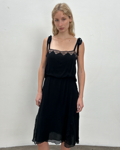 Blumarine by Anna Molinari Silk Lace Dress