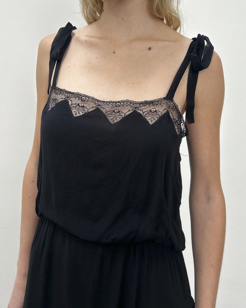 Blumarine by Anna Molinari Silk Lace Dress