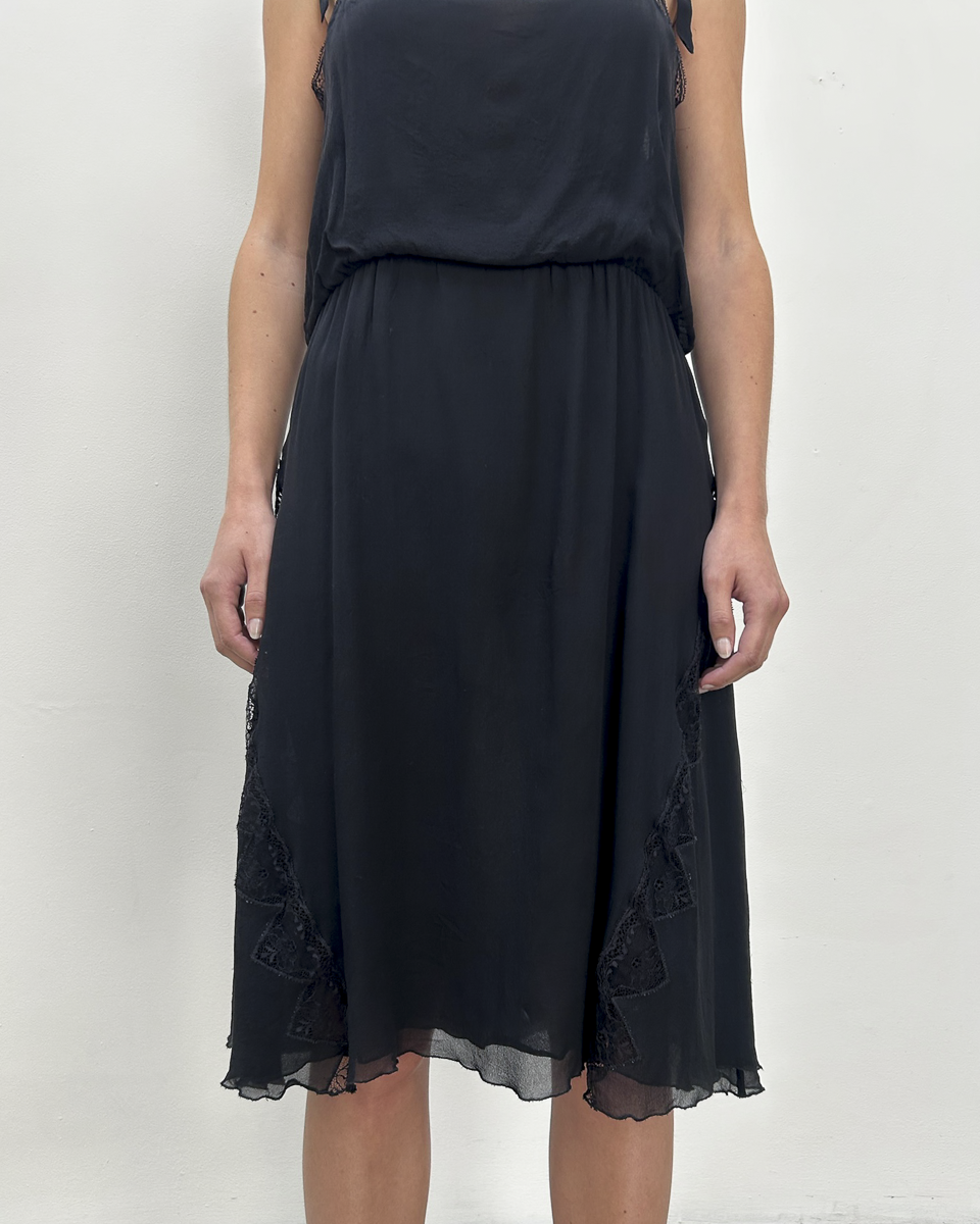 Blumarine by Anna Molinari Silk Lace Dress
