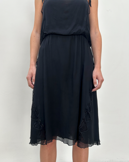 Blumarine by Anna Molinari Silk Lace Dress