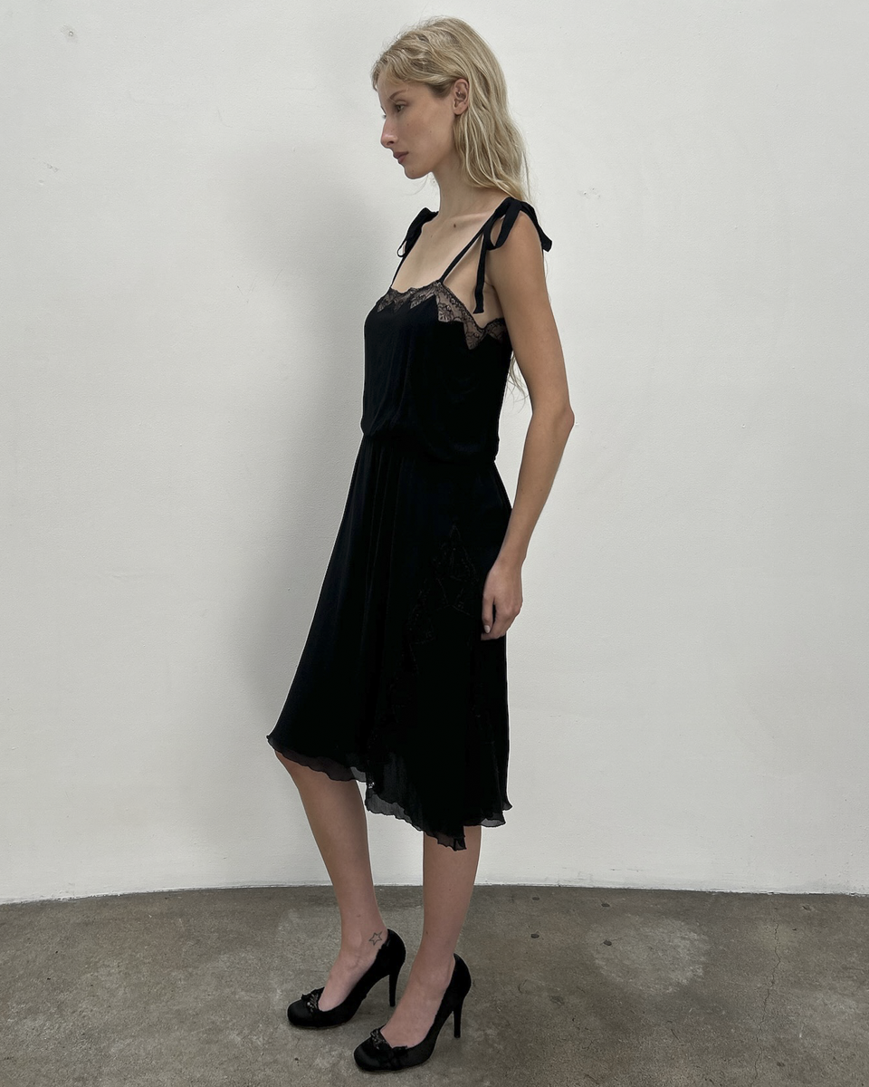 Blumarine by Anna Molinari Silk Lace Dress
