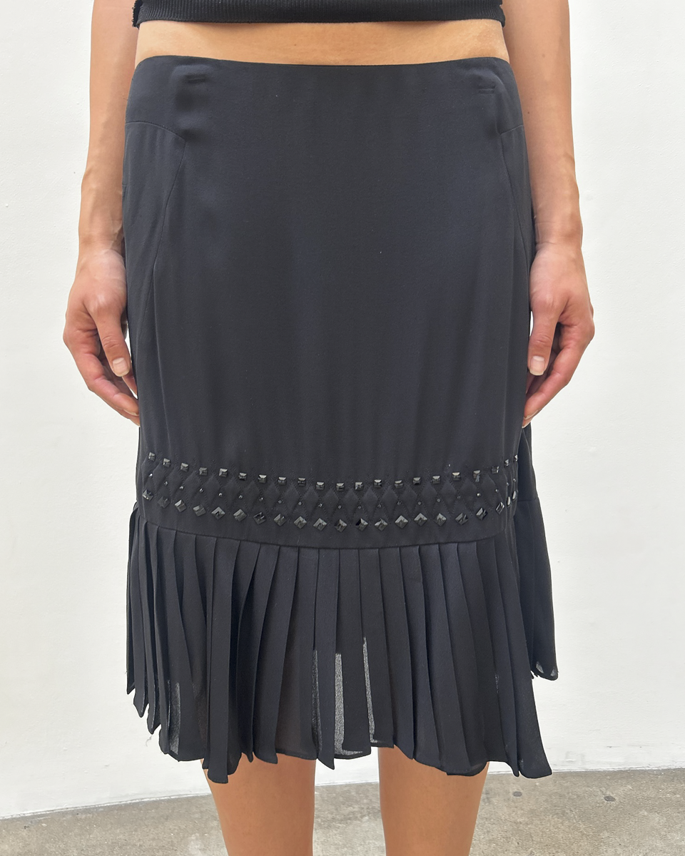 Gucci FW2005 Beaded Chiffon Skirt
