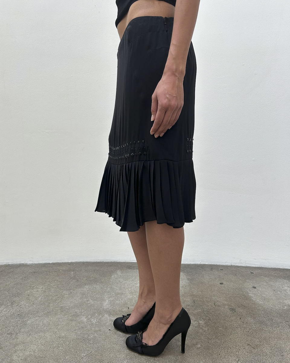 Gucci FW2005 Beaded Chiffon Skirt