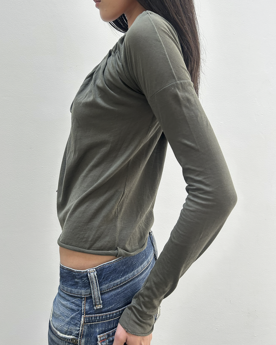 Gucci Ruched Tie-Front Top