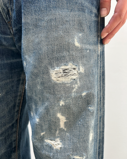 Edwin 505 Selvedge Distressed Denim