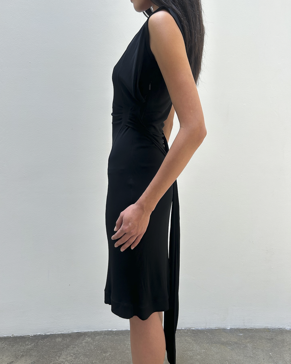 Gucci 2008 Draped Back-Tie dress