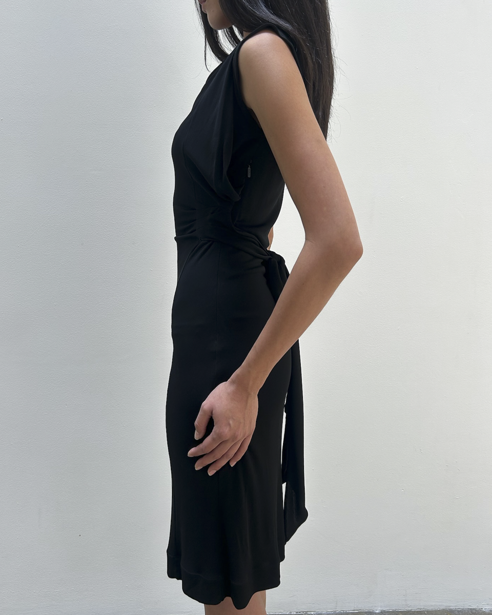 Gucci 2008 Draped Back-Tie dress
