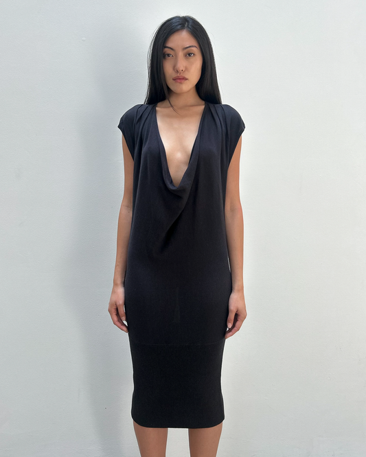 Diane von Furstenberg Silk-Cotton Cowl Neck Dress