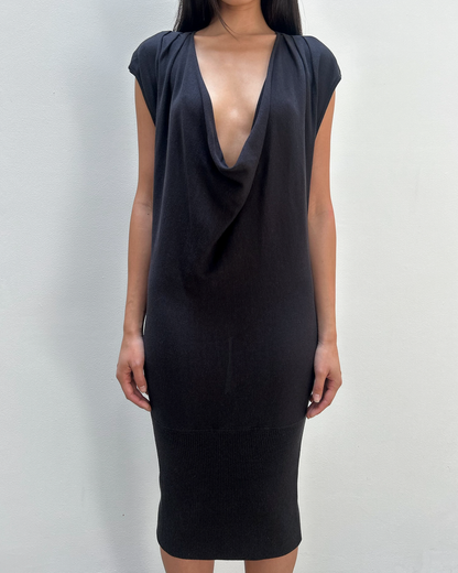 Diane von Furstenberg Silk-Cotton Cowl Neck Dress
