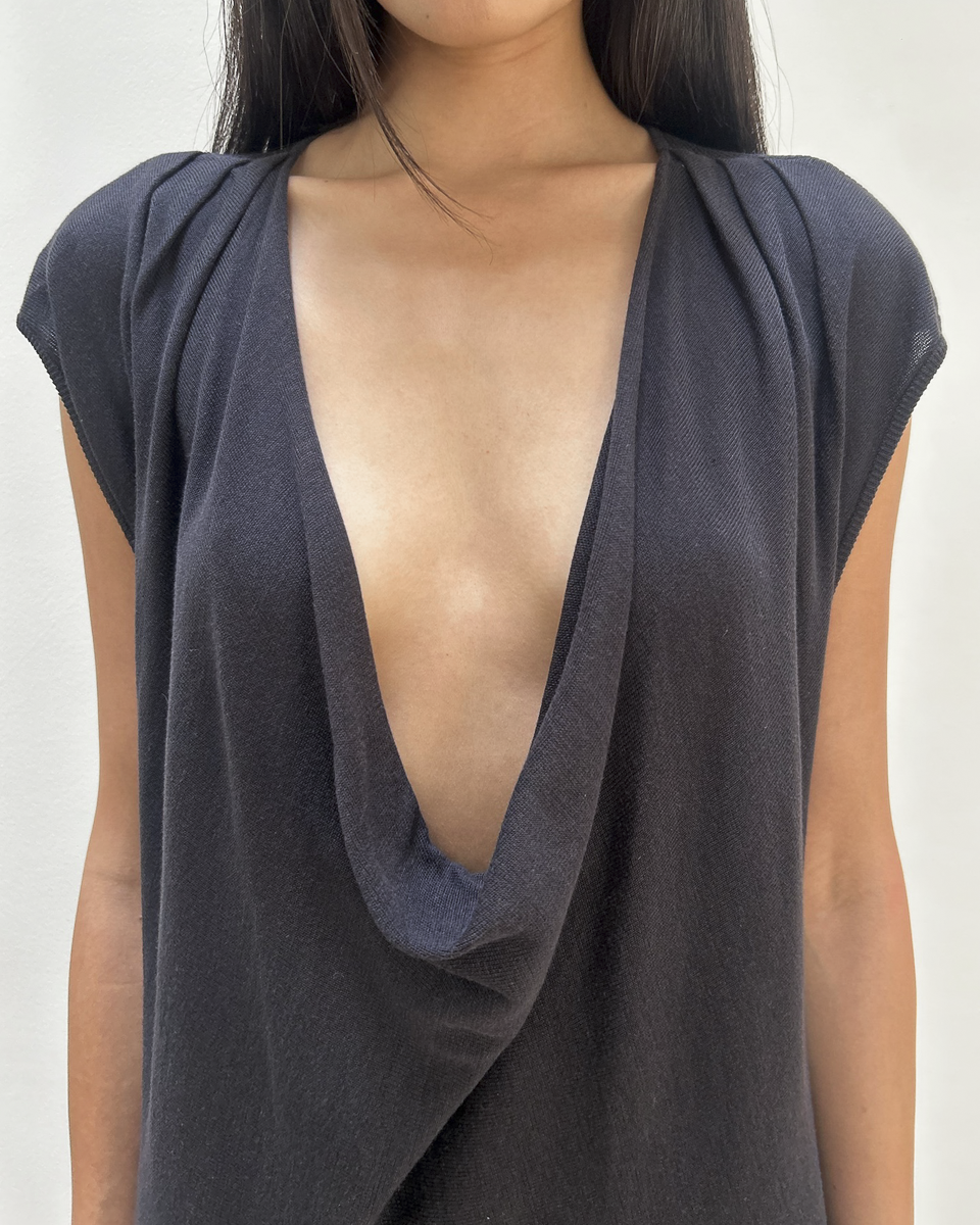 Diane von Furstenberg Silk-Cotton Cowl Neck Dress
