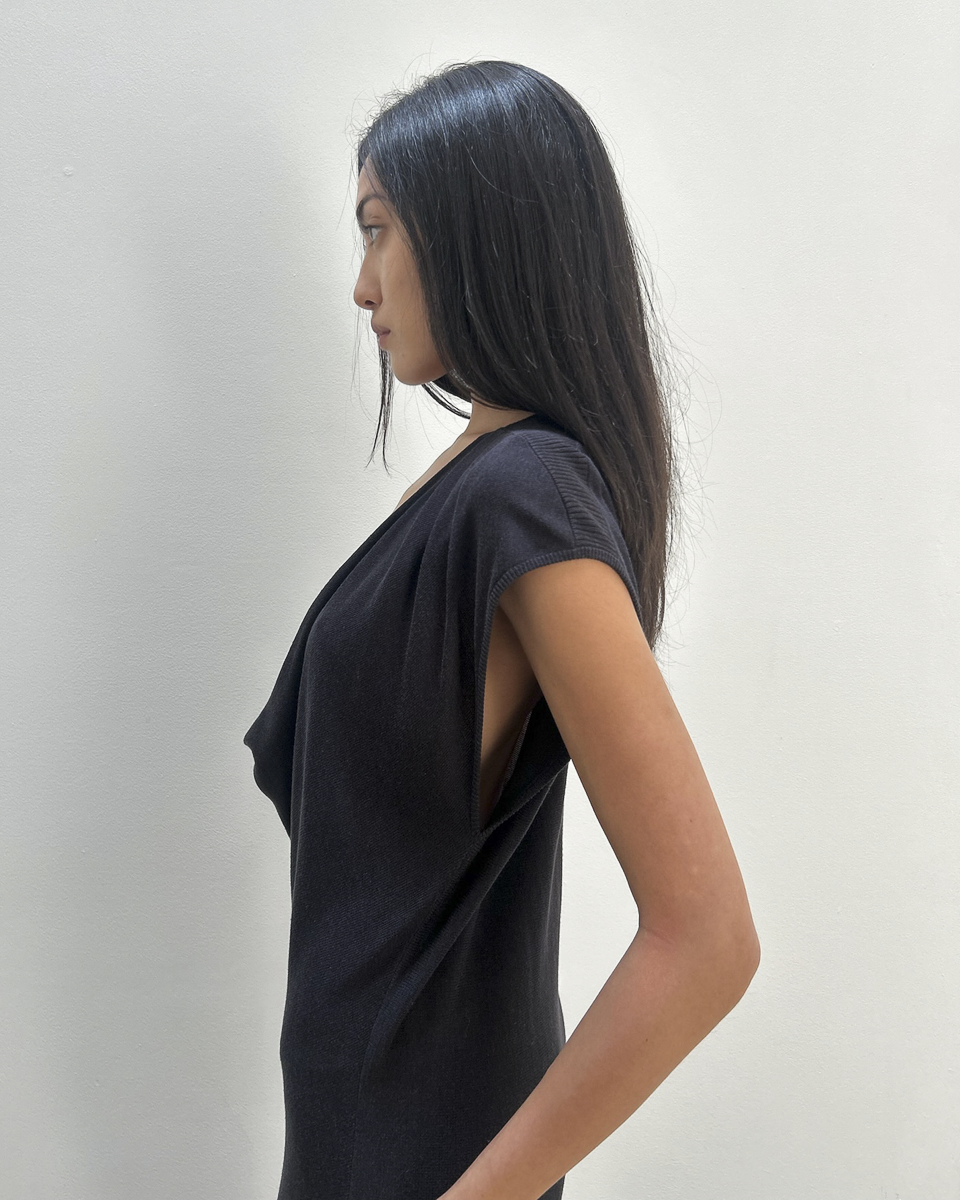 Diane von Furstenberg Silk-Cotton Cowl Neck Dress