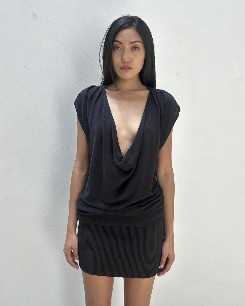 Diane von Furstenberg Silk-Cotton Cowl Neck Dress