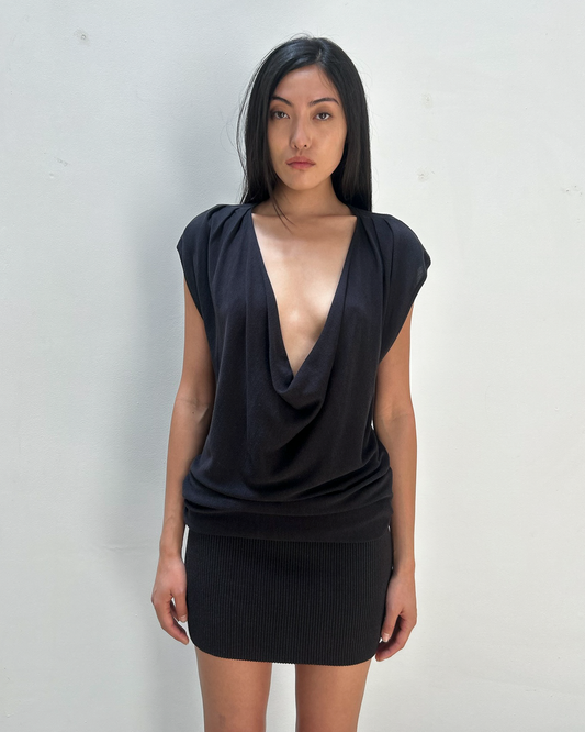 Diane von Furstenberg Silk-Cotton Cowl Neck Dress