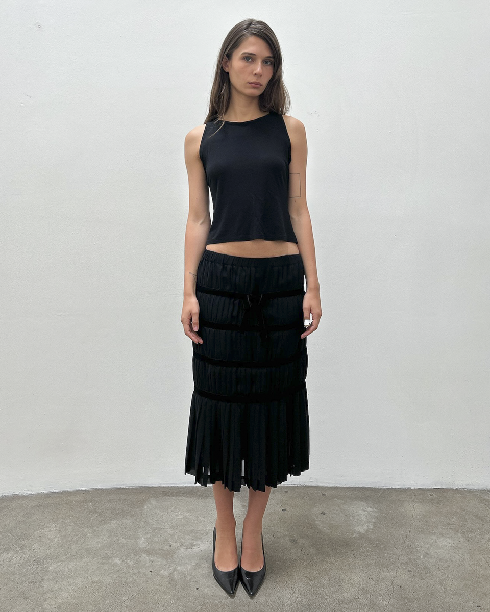 Comme des Garçons FW2006 Pleated Tiered Skirt