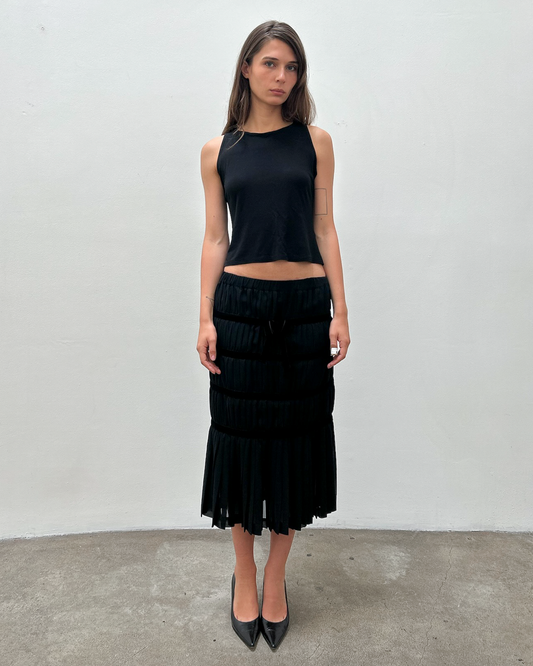 Comme des Garçons FW2006 Pleated Tiered Skirt