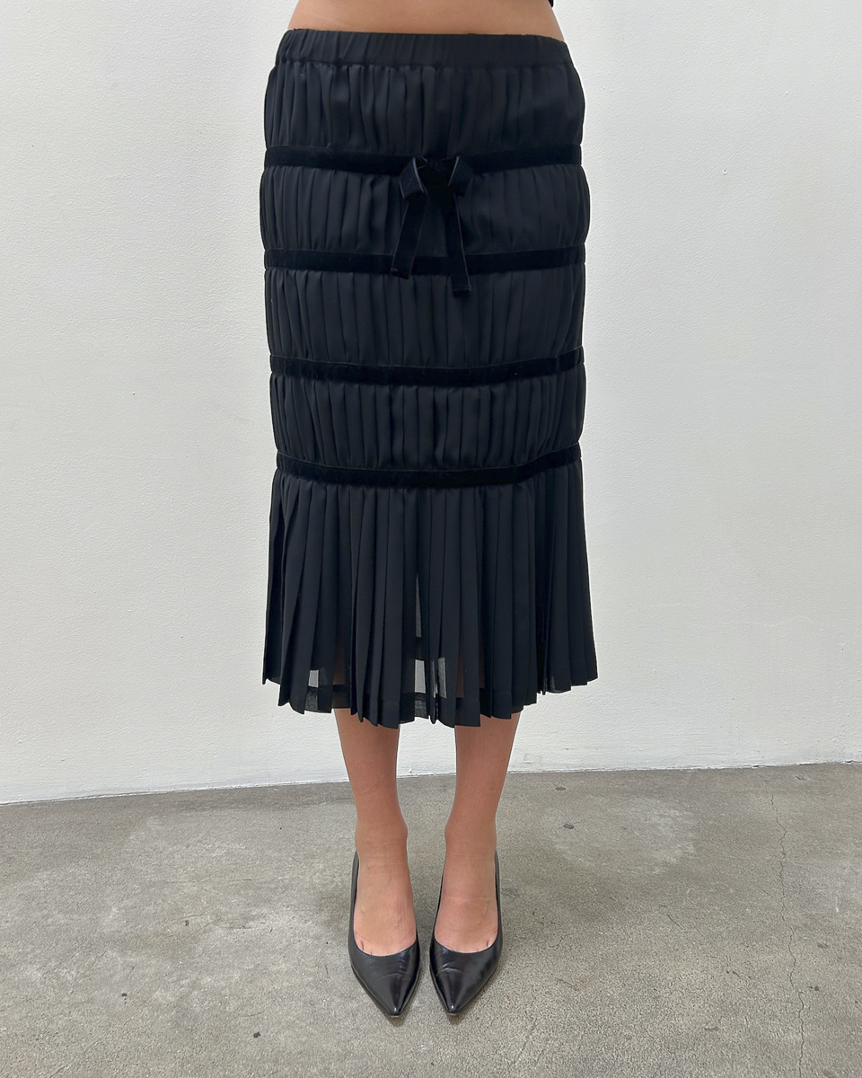 Comme des Garçons FW2006 Pleated Tiered Skirt