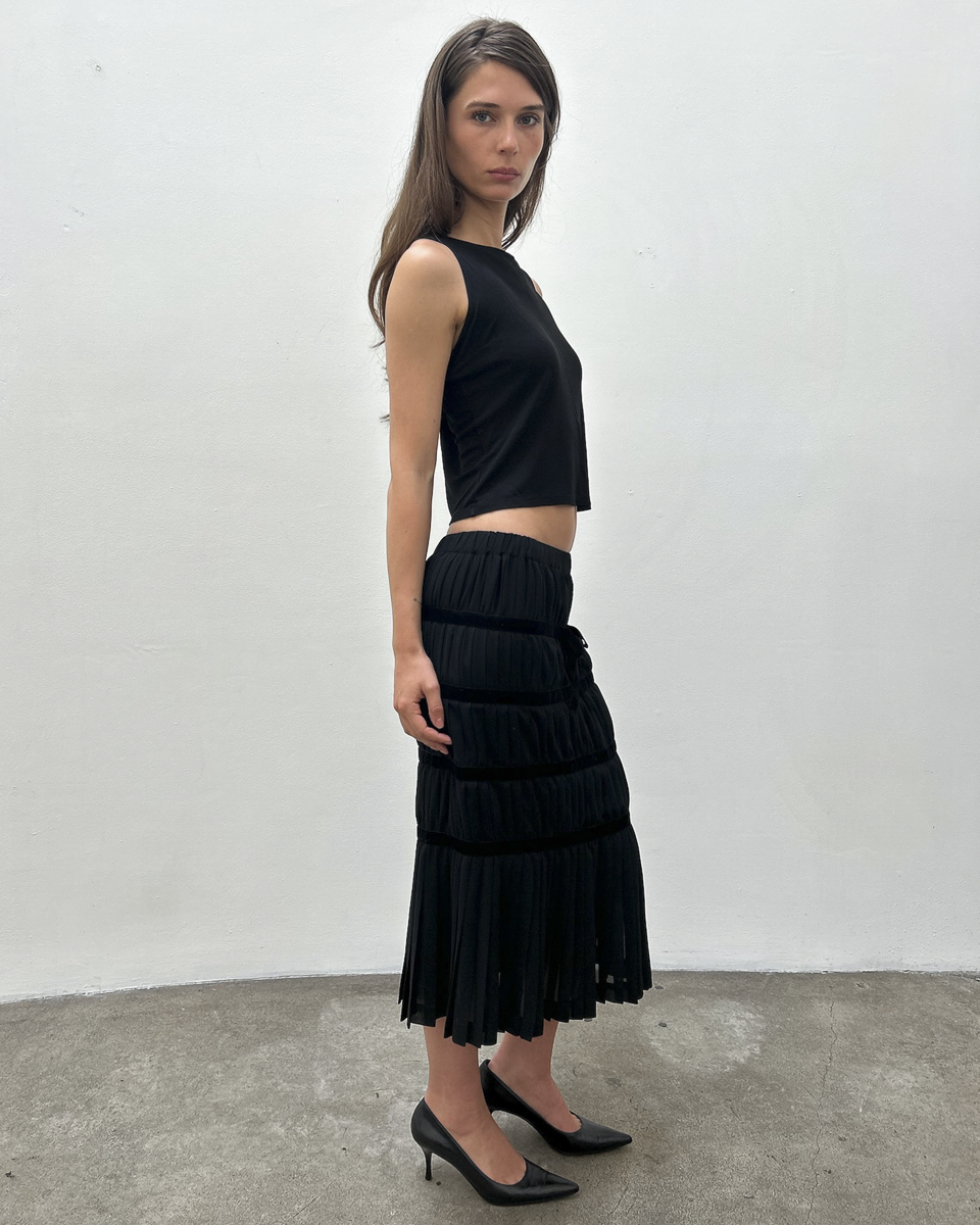 Comme des Garçons FW2006 Pleated Tiered Skirt