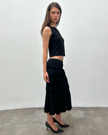 Comme des Garçons FW2006 Pleated Tiered Skirt