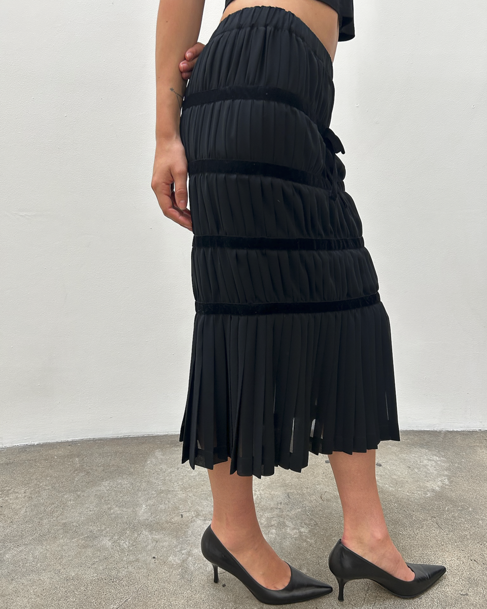Comme des Garçons FW2006 Pleated Tiered Skirt