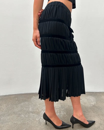 Comme des Garçons FW2006 Pleated Tiered Skirt