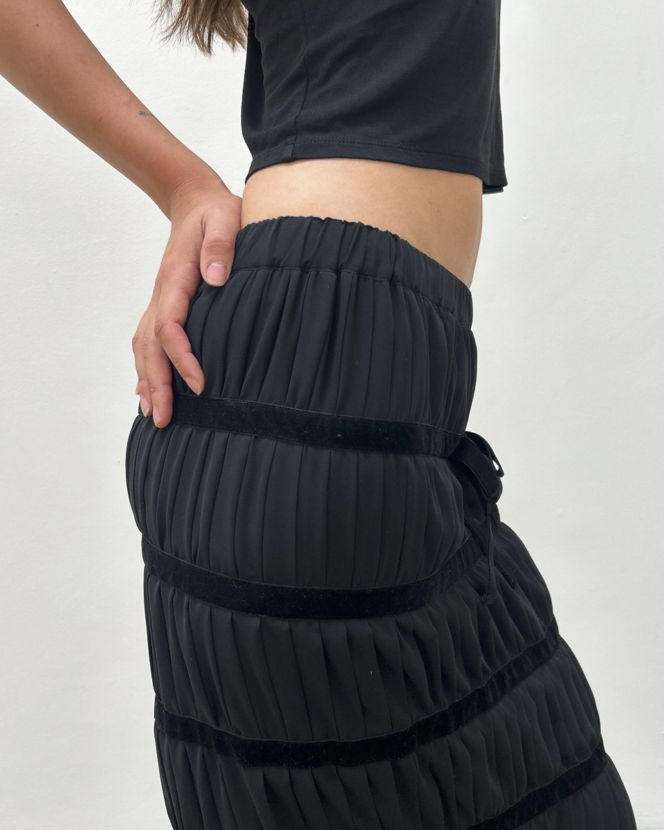 Comme des Garçons FW2006 Pleated Tiered Skirt