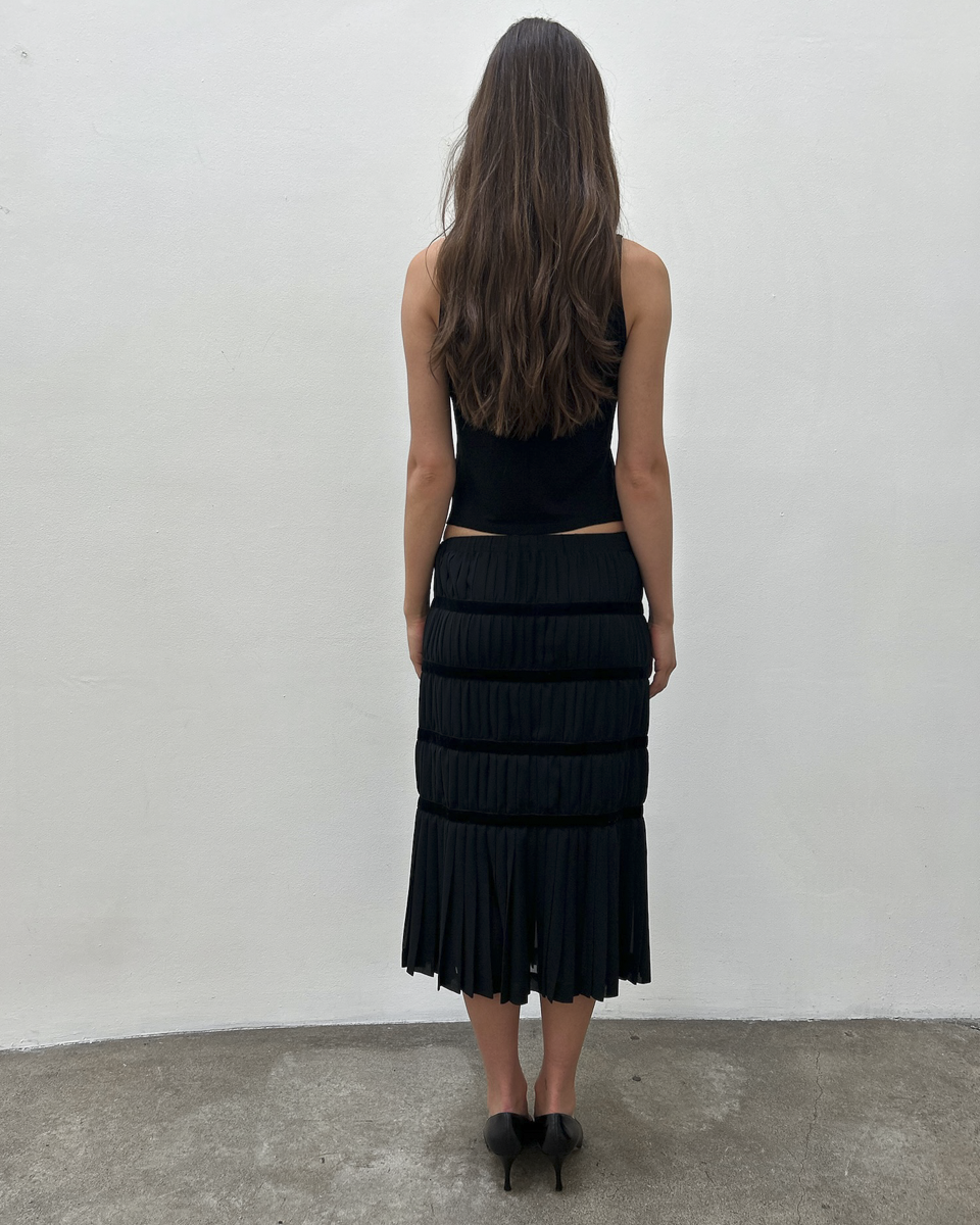 Comme des Garçons FW2006 Pleated Tiered Skirt