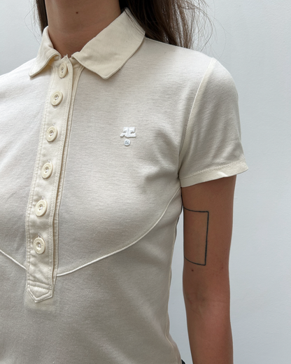 Courrèges Short Sleeve Polo Top