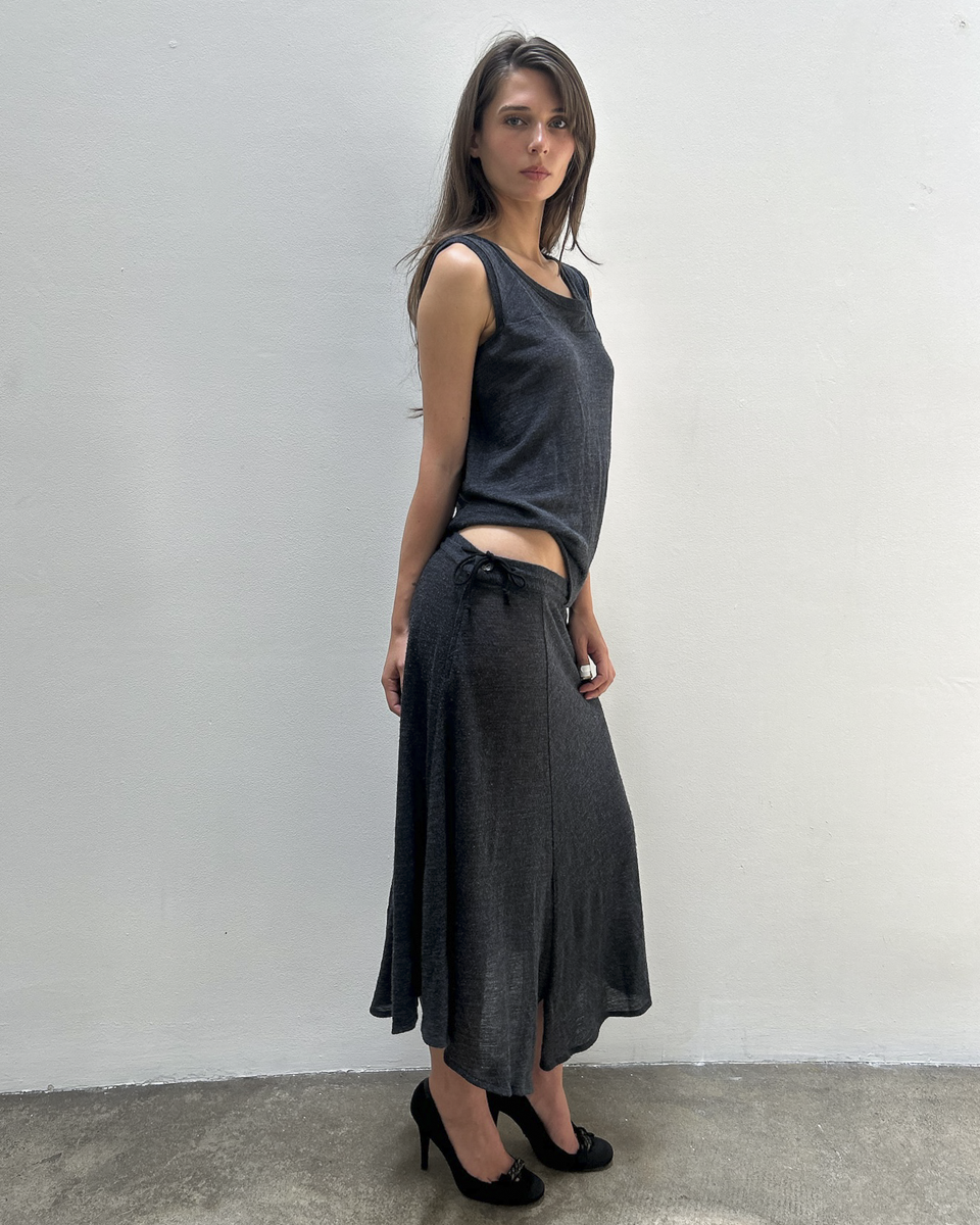 Yohji Yamamoto +NOIR Asymmetrical Cut-Out Dress