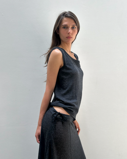 Yohji Yamamoto +NOIR Asymmetrical Cut-Out Dress